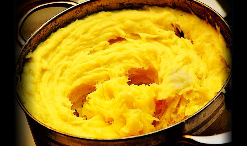 Purée de pommes de terre avec jaune d’œuf - La vraie purée de pommes de terre maison, c'est tout de même autre chose.