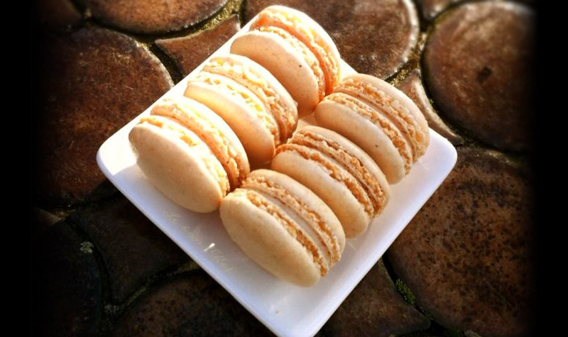 Macarons au chocolat blanc - Servis en fin de repas, au moment du café, les macarons, font toujours leur petit effet.