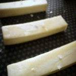 Frites de panais - Panais, assaisonné avec l'huile d'olive et gros sel.