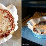 Tarte aux nectarines et perles de groseilles blanches - Recouvrir le fonds de tarte de papier sulfurisé.