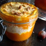 Gratin de potimarron et noisettes - Le bocal, il vous permet de savourer le gratin d’abord avec les yeux!
