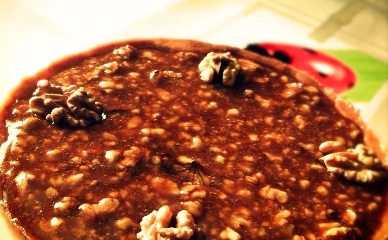 Tarte aux noix et caramel au beurre salé - Une vraie tuerie pour les yeux et les papilles !