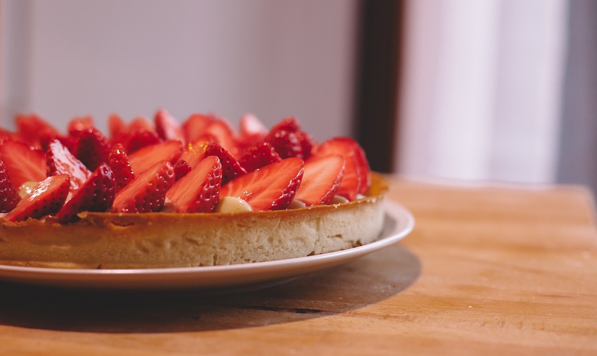 Tarte aux fraises - Le dessert incontournable de l' été : la tarte aux fraises ! (Photo : Elodie Davis).