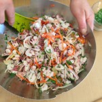 Salade de la mer à l’italienne - Montage de la salade.