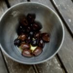 Salade de poulpe de roche - Les olives noires taggiasche, elles se caractérisent par leur saveur douce et l’absence d’amertume.