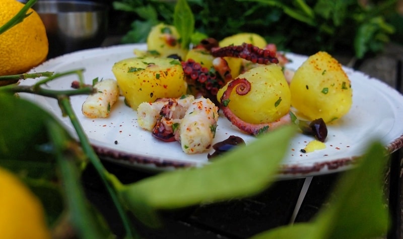 Salade de poulpe de roche - Une salade surprenante à savourer lentement…